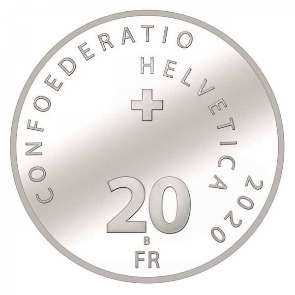 20 frank Stříbrná mince Švýcarská hasičská asociace