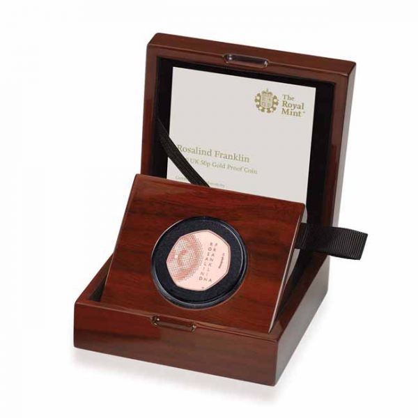 0,50 libra Zlatá mince Rosalind Franklin