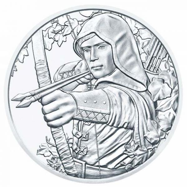 1,5 Euro Stříbrná mince Robin Hood 1 Oz 2019 v blistru