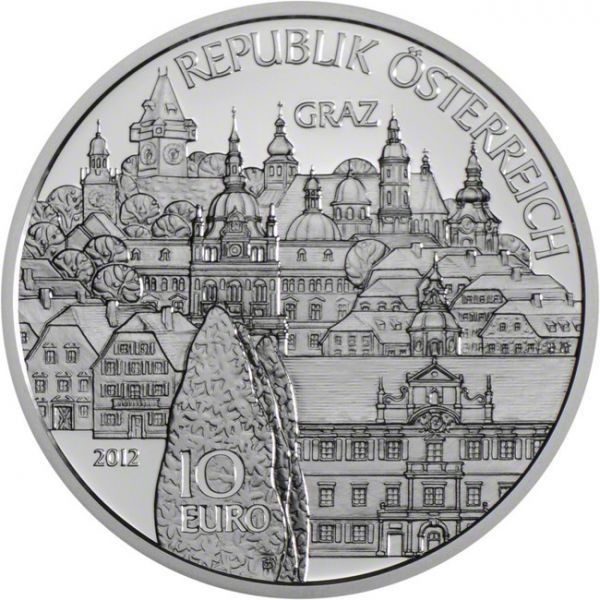 10 Euro Stříbrná mince Štýrsko PP