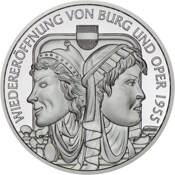 10 Euro Stříbrná mince Znovuotevření hradu a opery PP