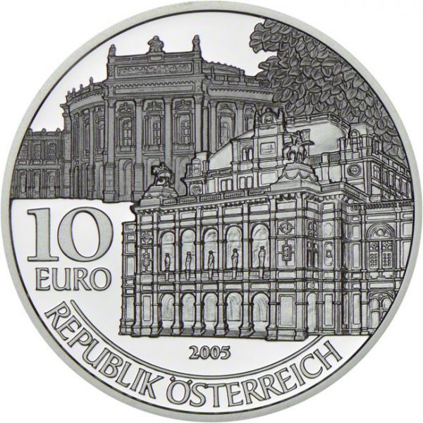 10 Euro Stříbrná mince Znovuotevření hradu a opery PP