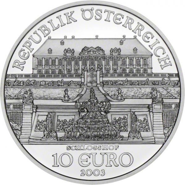 10 Euro Stříbrná mince Hradní nádvoří PP