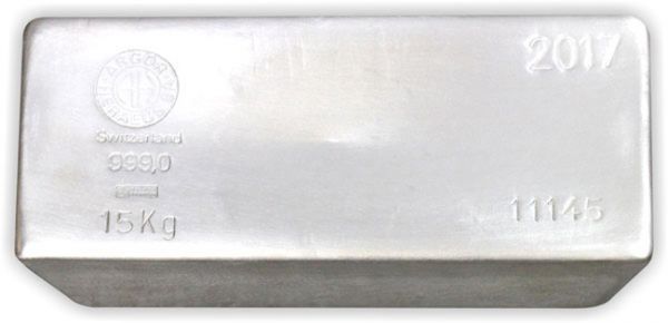 Stříbrný slitek Argor Heraeus 15000 g