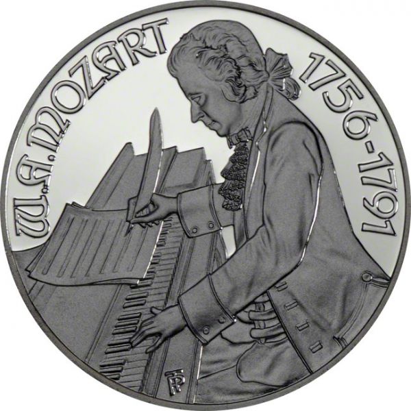 Wolfgang Amadeus Mozart - Vídeň, stříbrná mince