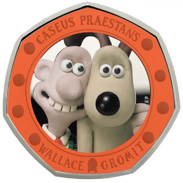 Stříbrná mince 30 let Wallace & Gromit PP