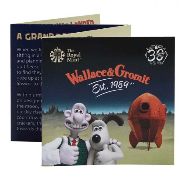 Stříbrná mince 30 let Wallace & Gromit PP