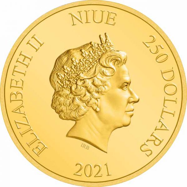 250 dolar zlatá mince Lord Voldemort 