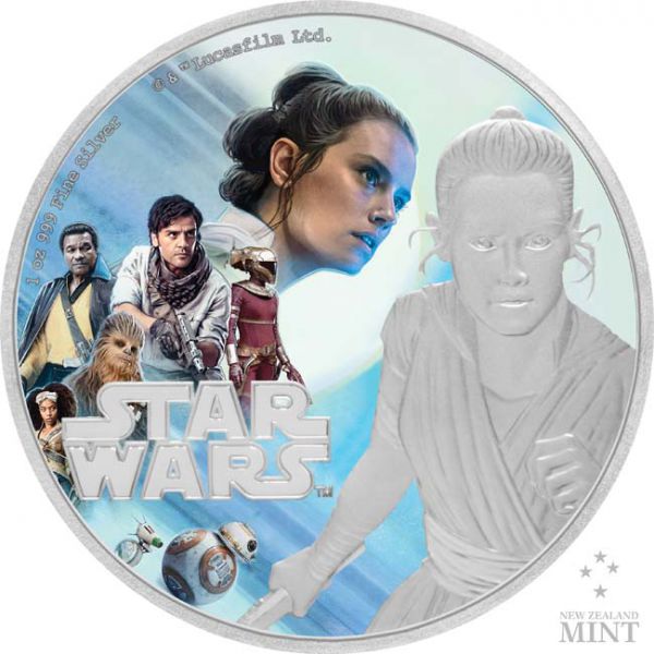 2 Dollar -Stříbrná mince vzestup  Skywalkers: Rey PP