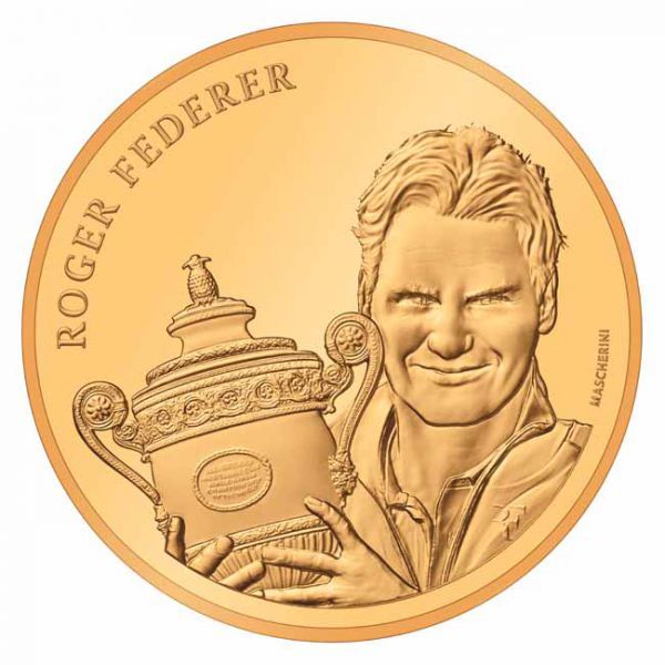 50 frank Zlatá mince Roger Federer