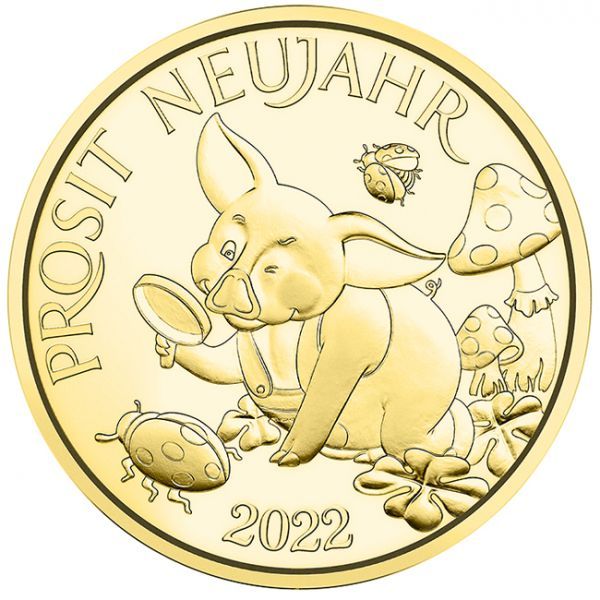 Zlatá mince Šťastný token 2022