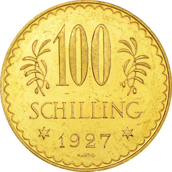 Erste Republik 100 Schilling Gold