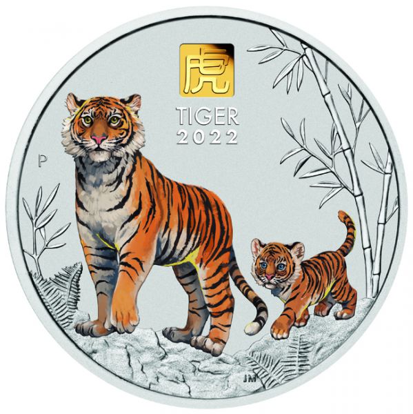 Lunar Tiger  - 1 Kilo Silber mit Gold Privy Mark