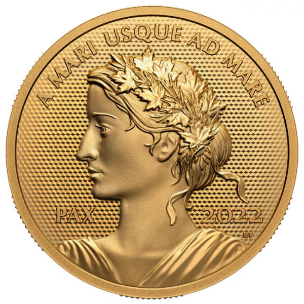 Mírový dolar 2022, zlatá mince