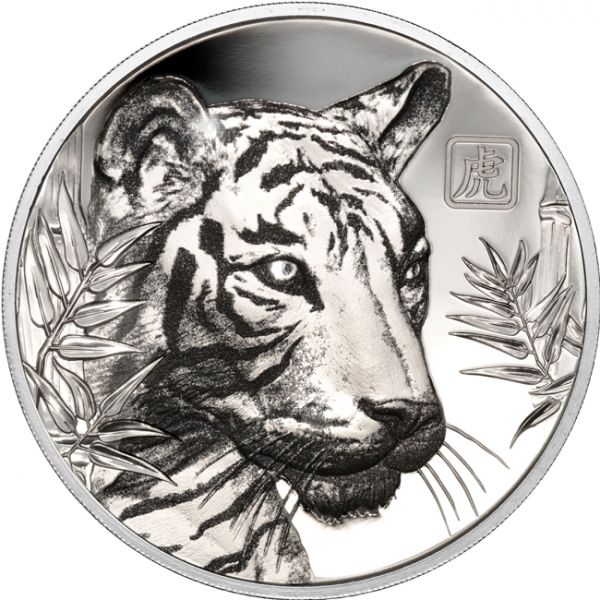 Lunární tygr 1 unce stříbra