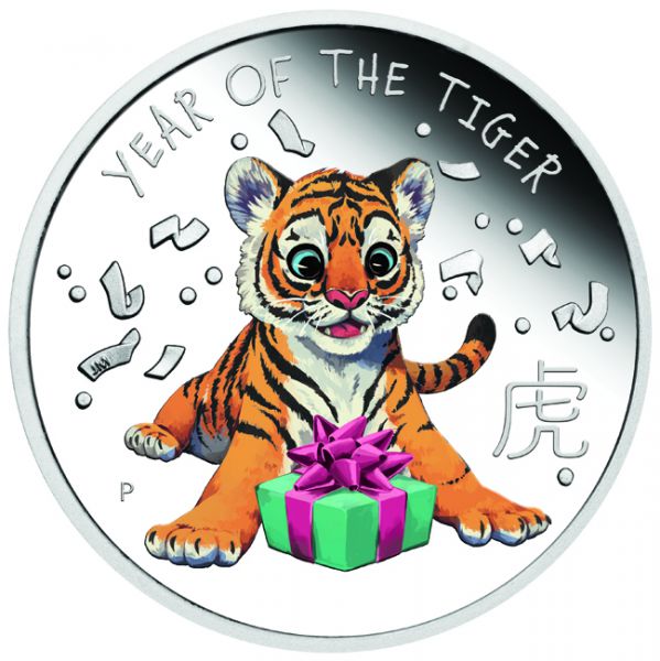 Stříbrná mince Lunar Baby Tygr 