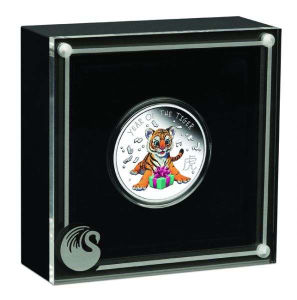Stříbrná mince Lunar Baby Tygr 