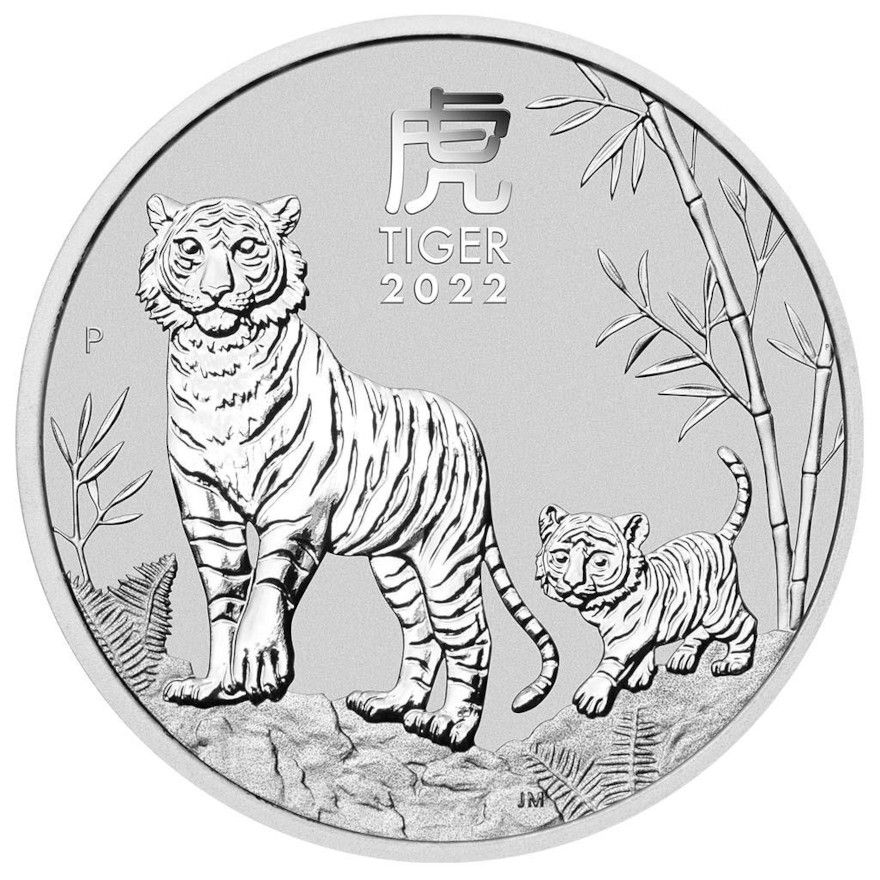 Stříbrná mince Rok Tygra 1/2 Oz 2022  PP