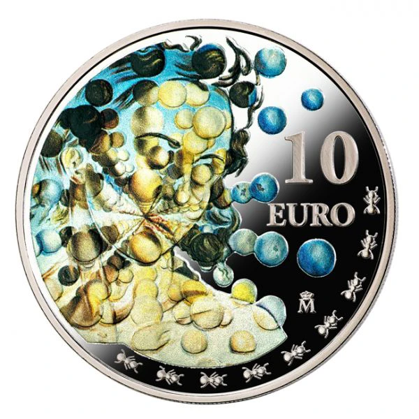 Salvador Dali, stříbrná mince 