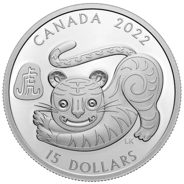 15 dolar Stříbrná mince Lunární rok tygra