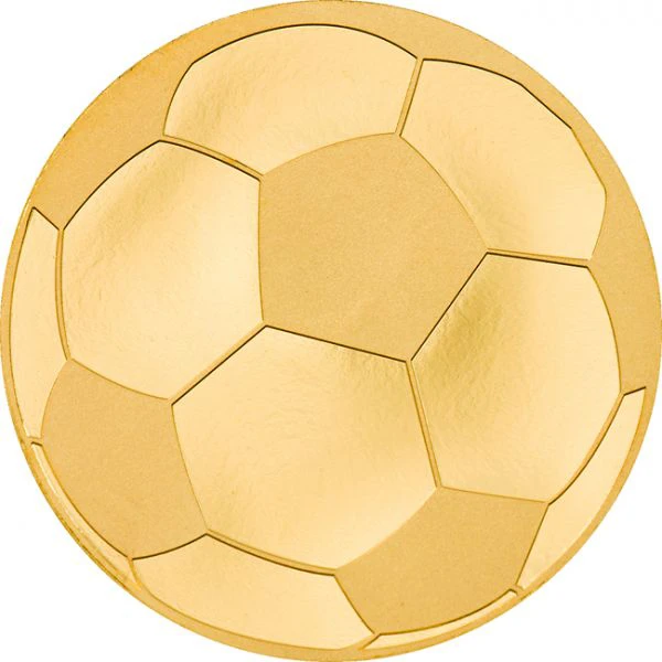 Fotbalový míč ve zlatě