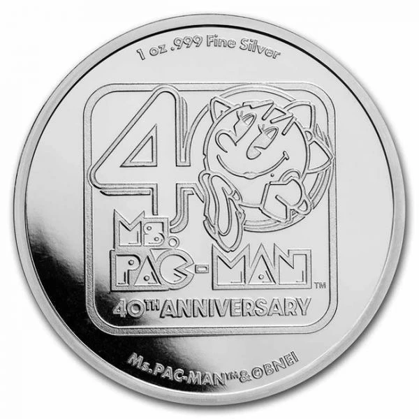 40 let paní Pac-Man 1 unce stříbra