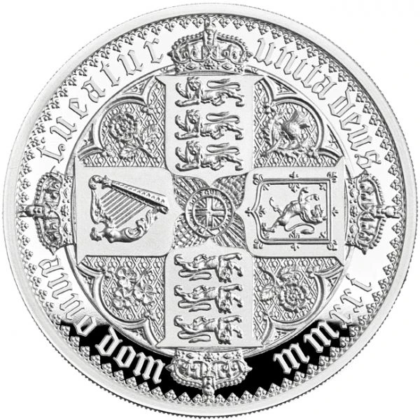 Gotická koruna 2 unce stříbra PP