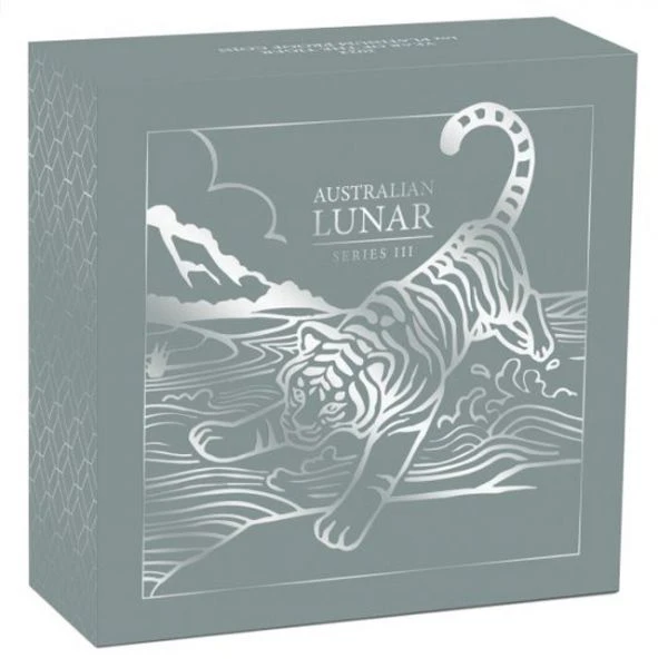 Lunar Tigers 2 Unzen Silber Antik