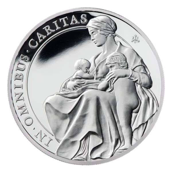 Queen's Virtues (Královniny ctnosti) - Charity/Dobročinnost,1 unce stříbra