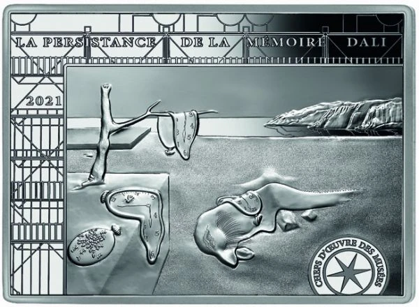 Obraz od Salvatora Daliho -Persistence paměti, 22 g stříbra