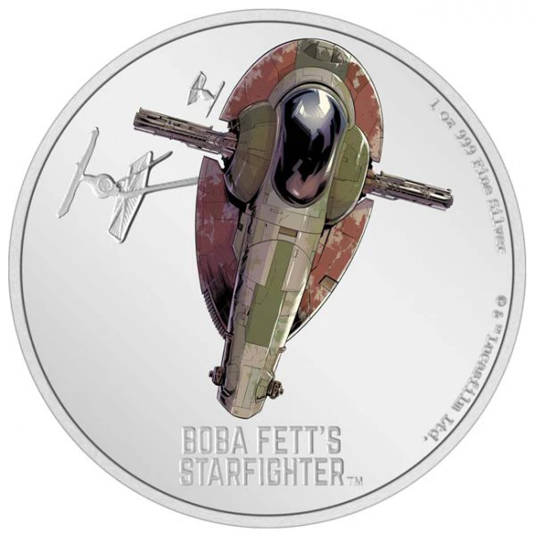 Boba Fetts Starfighter 1 Unze Silber
