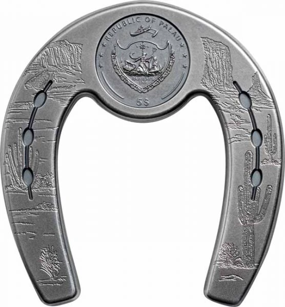 5 dolar Stříbrná mince Podkova - Talisman ve tvaru podkovy 1 Oz