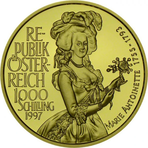 Marie Antoinetta, zlatá mince