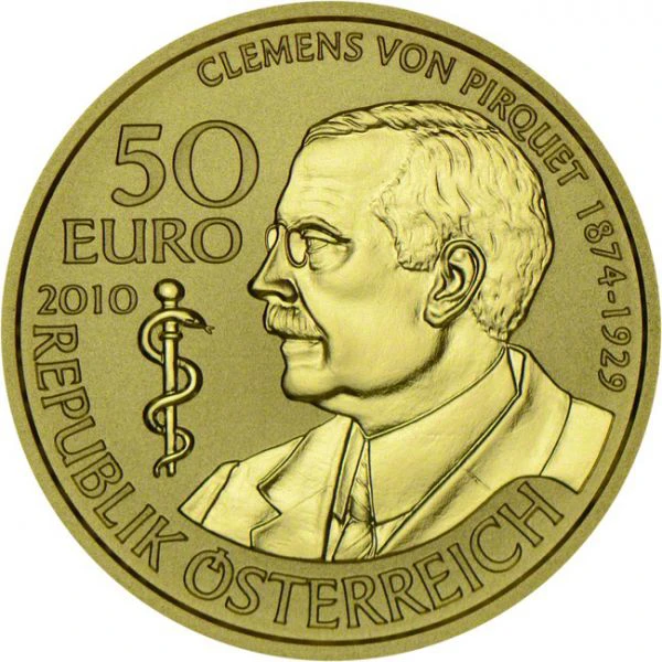 50 Euro Zlatá mince Clemens von Pirquet