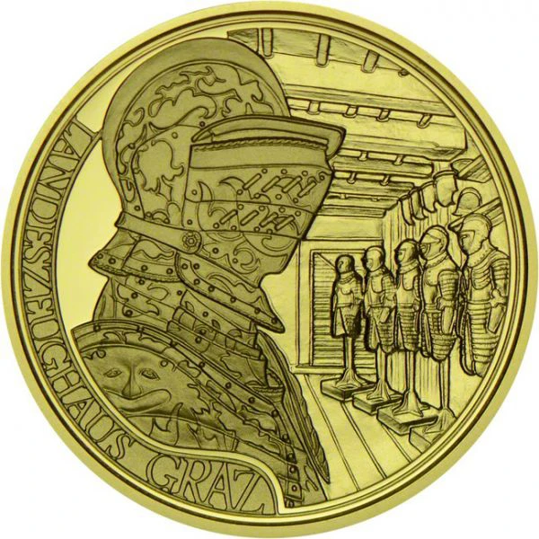 50 Euro Zlatá mince 200 let muzea Joanneum ve Štýrském Hradci