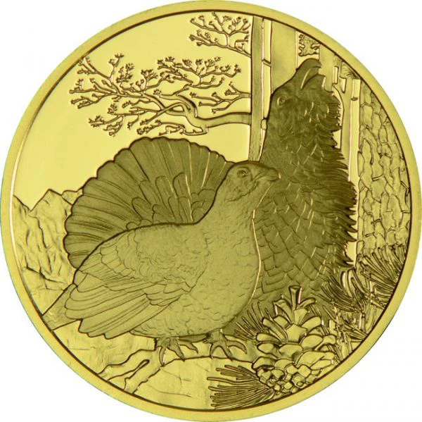 Tetřev, zlatá mince