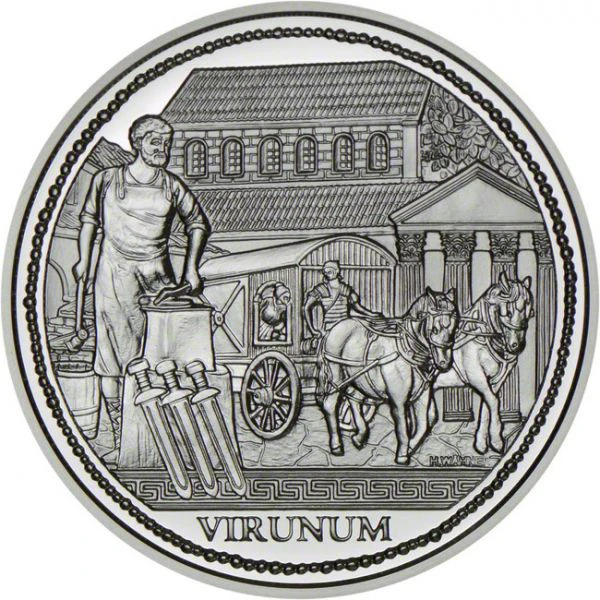 20 Euro Stříbrná mince Řím na Dunaji - Virunum PP