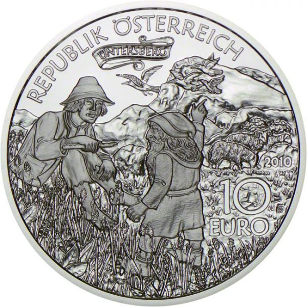 10 Euro Stříbrná mince Karel Veliký v Unterbergu PP