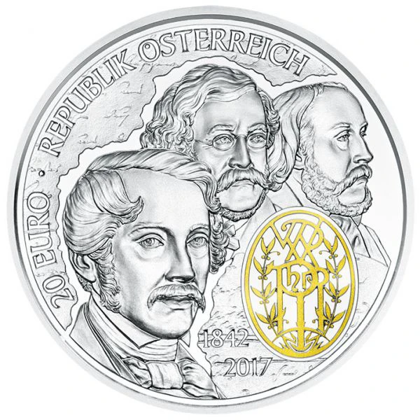 20 Euro Stříbrná mince 175 let Vídeňské filharmonie 