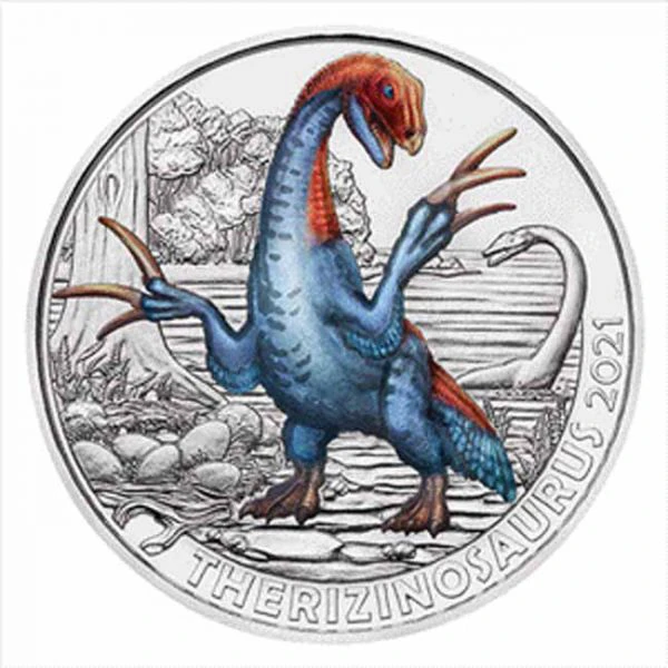 3 Euro CuNi Therizinosaurus Cheloniformis