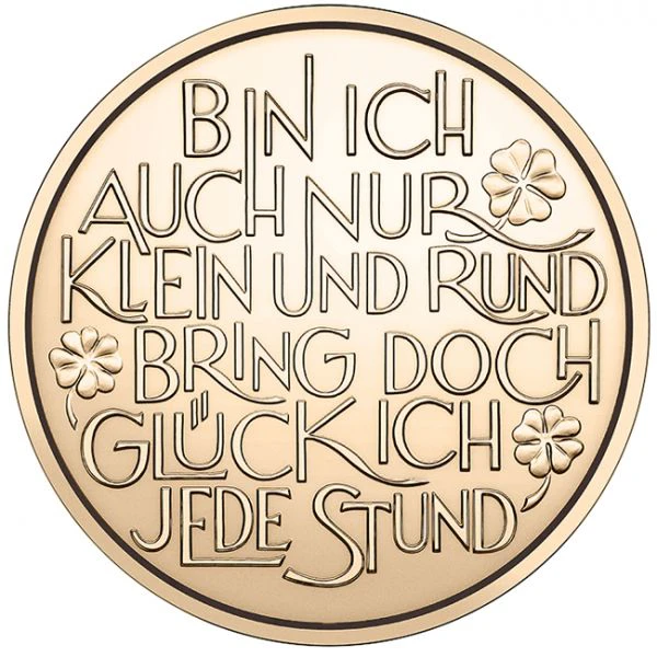 bronzová mince Token štěstí 2022