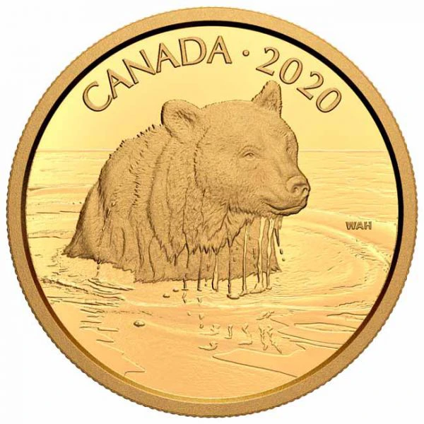 350 dolar Zlatá mince Grizzly