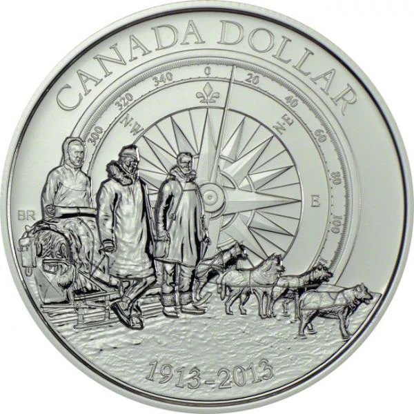 1 dolar Stříbrná mince 100 let Kanadské arktické expedice UN