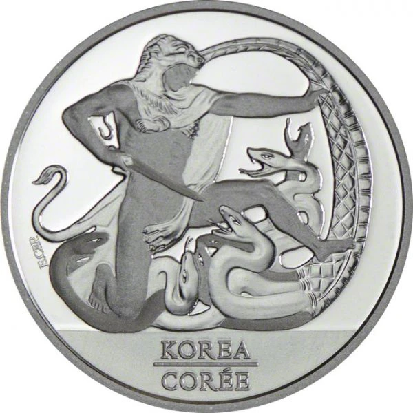 1 dolar Stříbrná mince 60 let Korejské smírčí dohody PP
