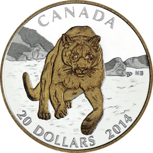 20 dolar Stříbrná mince Puma PP