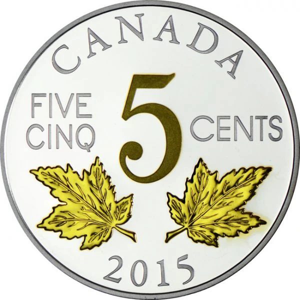 0,05 dolar Stříbrná mince Javorové listy - 5 centů PP
