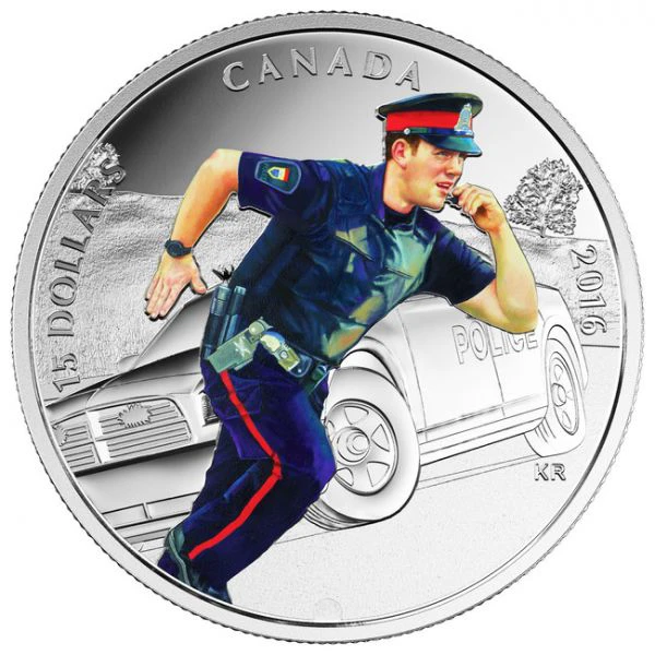 15 dolar Stříbrná mince Policista PP