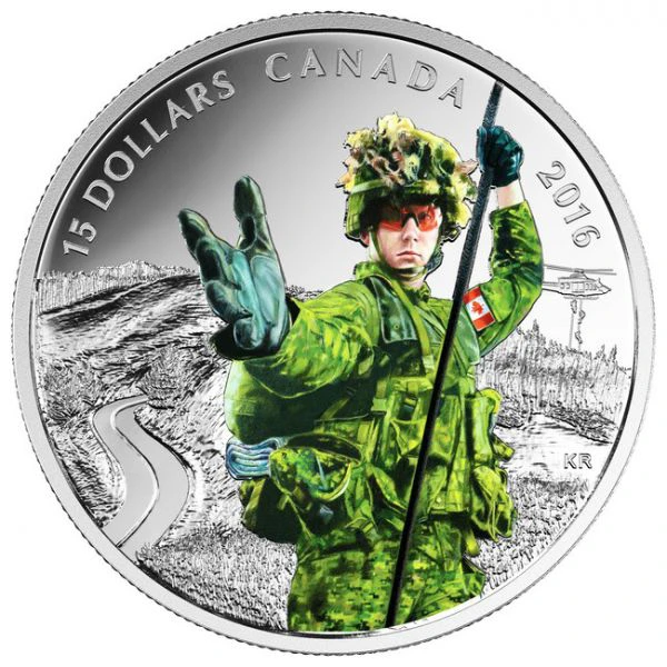 15 dolar Stříbrná mince Voják PP
