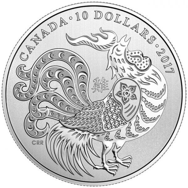 10 dolar Stříbrná mince Rok kohouta UN