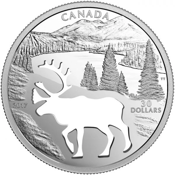 30 dolar Stříbrná mince Sob lesní